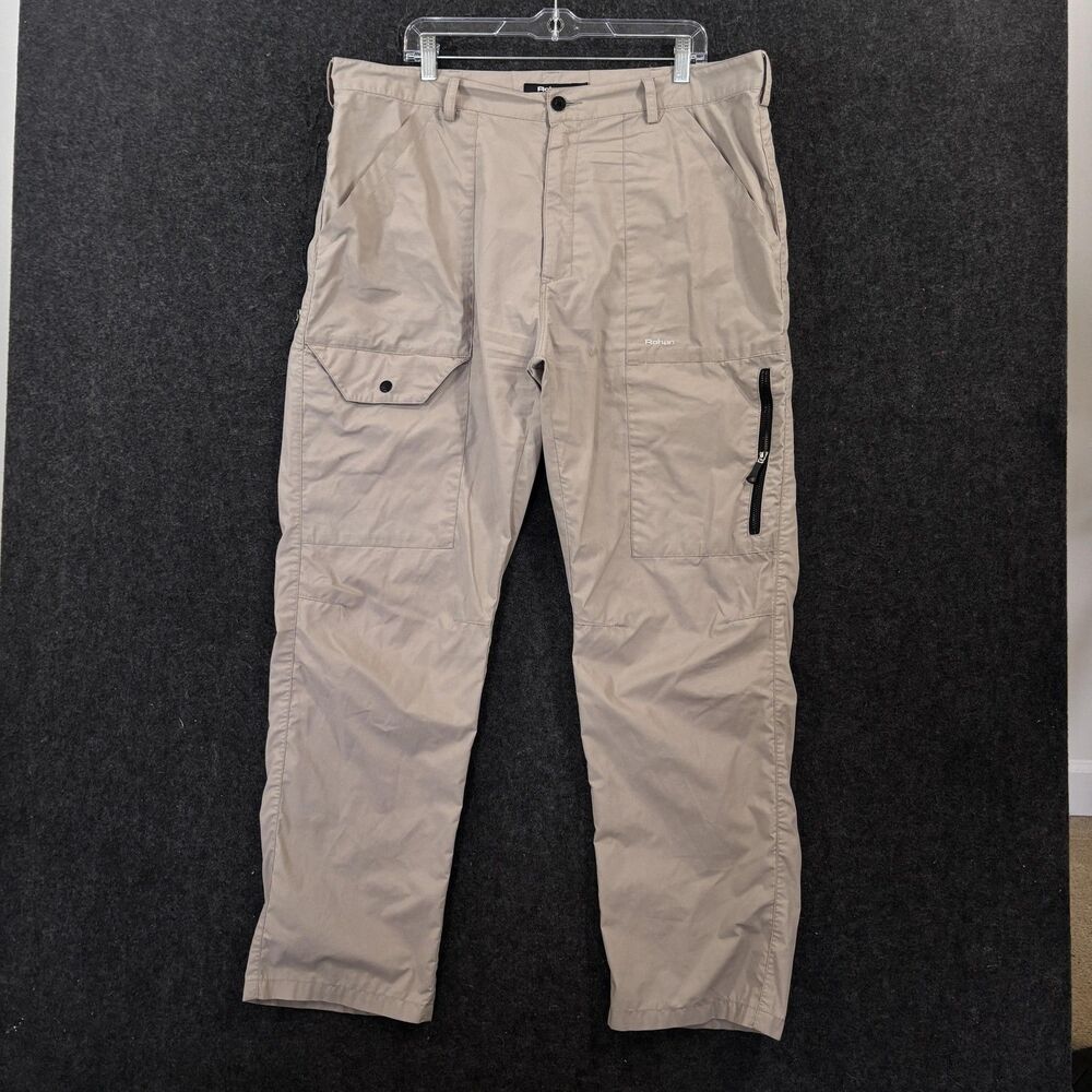 Rohan Cargo Pants Men's 40x30 Khaki Hiking UPF 40+ Zip Pockets Utility